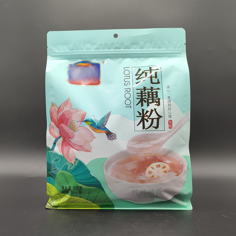 八邊封藕粉包裝袋 奶粉牛奶紅薯粉食品自封拉鏈袋黑芝麻糊包裝袋