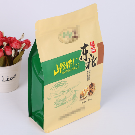 八邊封山核桃零食袋 食品級牛皮紙包裝袋自封袋 免費設(shè)計logo